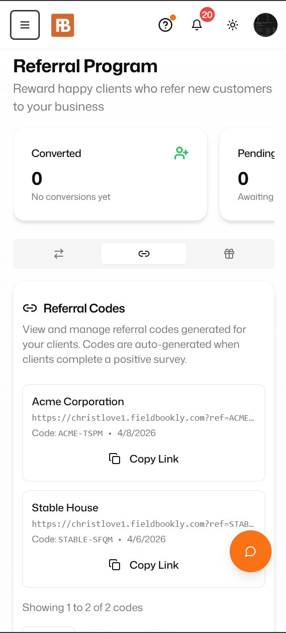 Referral program